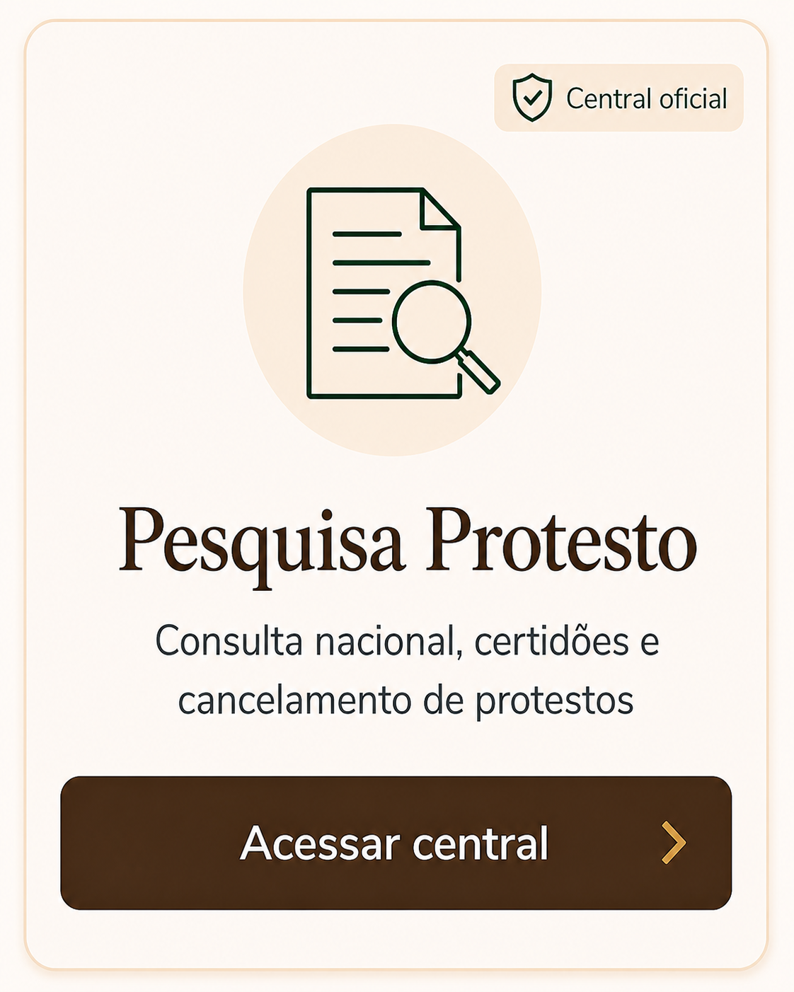 Link para Central Nacional de Protestos